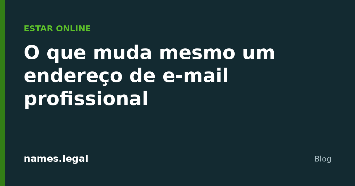 Ce que change vraiment une adresse e-mail professionnelle